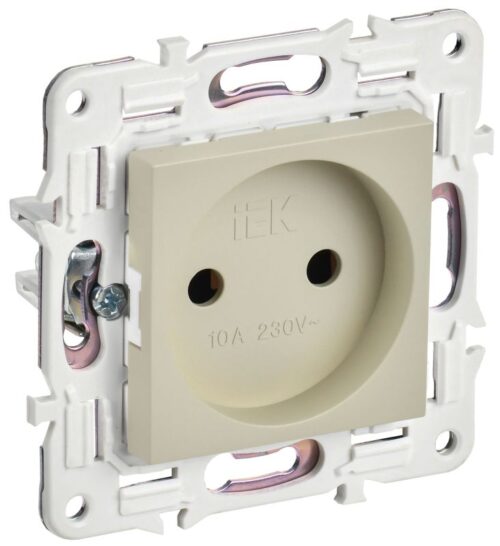 Розетка SKANDY 10А без заземл. без защ. шторок SK-R02B беж