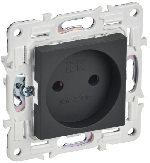 Розетка SKANDY 10А без заземл. без защ. шторок SK-R02G графит