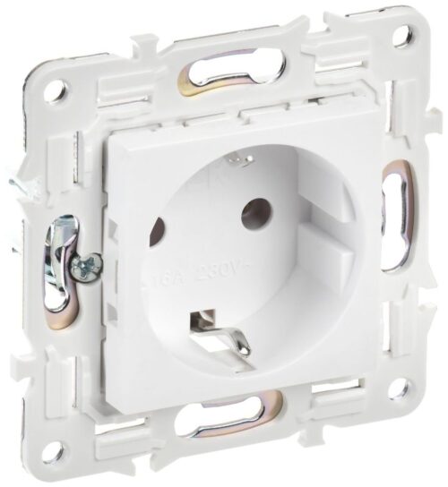 Розетка SKANDY 16А с заземл. без защ. шторок SK-R05W арктич. бел