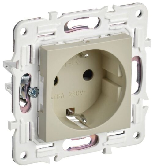 Розетка SKANDY 16А с заземл. без защ. шторок SK-R05B беж