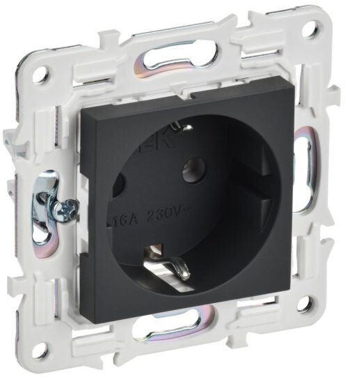 Розетка SKANDY 16А с заземл. без защ. шторок SK-R05G графит