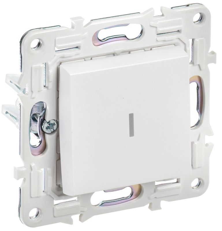 Выключатель 1-кл. SKANDY 10А SK-V07W с индикацией арктич. бел