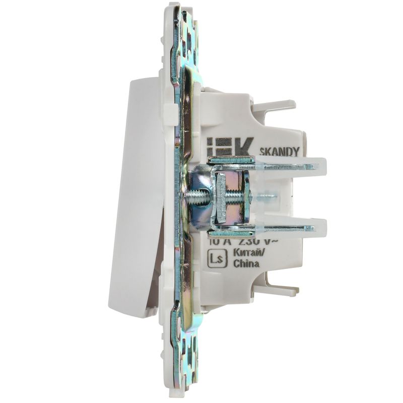Выключатель 1-кл. SKANDY 10А SK-V07W с индикацией арктич. бел — изображение 4
