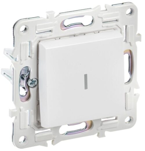 Выключатель проходной 1-кл. SKANDY 10А SK-V08W с индикацией арктич. бел