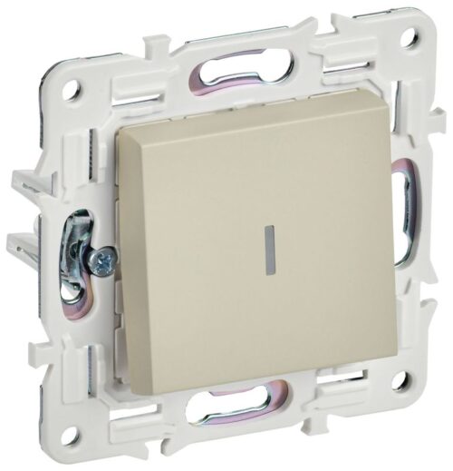 Выключатель проходной 1-кл. SKANDY 10А SK-V08B с индикацией беж