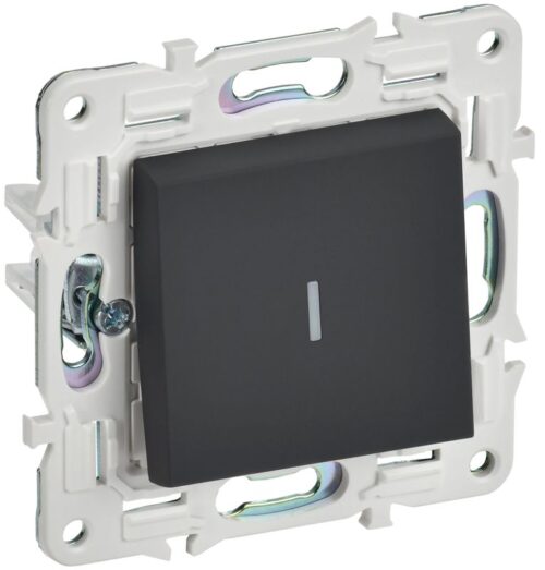 Выключатель проходной 1-кл. SKANDY 10А SK-V08G с индикацией графит