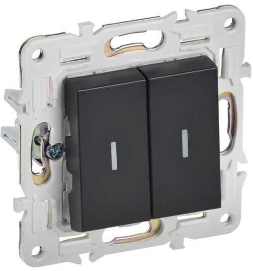 Выключатель 2-кл. SKANDY 10А SK-V09Bl с индикацией черн