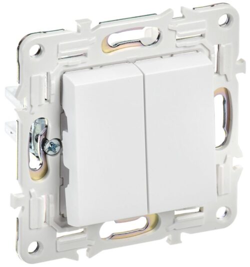 Выключатель проходной 2-кл. SKANDY 10А SK-V05W арктич. бел