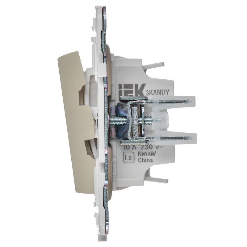 Выключатель проходной 2-кл. SKANDY 10А SK-V10B с индикацией беж — изображение 5
