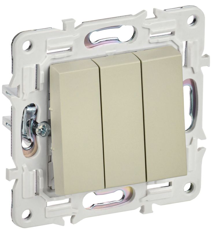 Выключатель 3-кл. SKANDY 10А SK-V11B беж