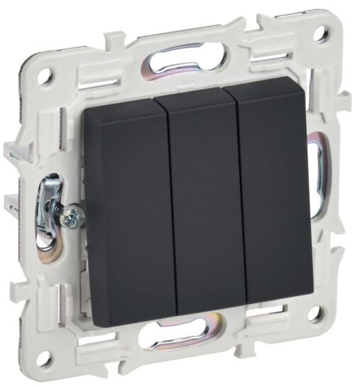 Выключатель 3-кл. SKANDY 10А SK-V11G графит