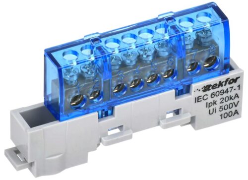 Шина нулевая N изол. на универс. держ. 6х9-8-С