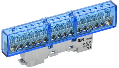 Шина нулевая N изол. на универс. держ. 8х12-16-С