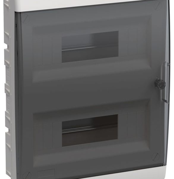 Корпус ЩРВ-П-24 TEKFOR IP41 черн. прозр. дверь пластик