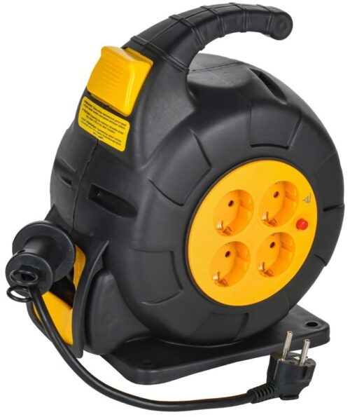 Удлинитель на катушке TWIST 4х10м с заземл. автосмотка 16А IP20 ПВС 3х1.5