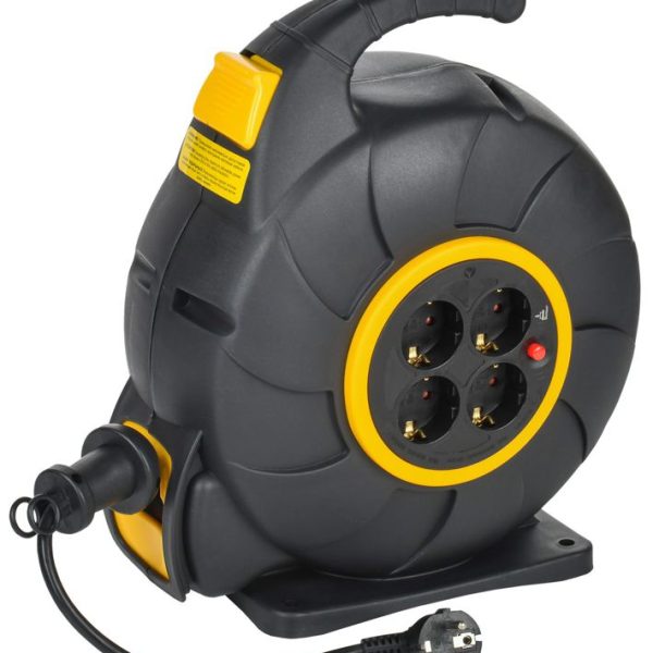 Удлинитель на катушке TWIST 4х20м с заземл. автосмотка 16А IP20 ПВС 3х1.5