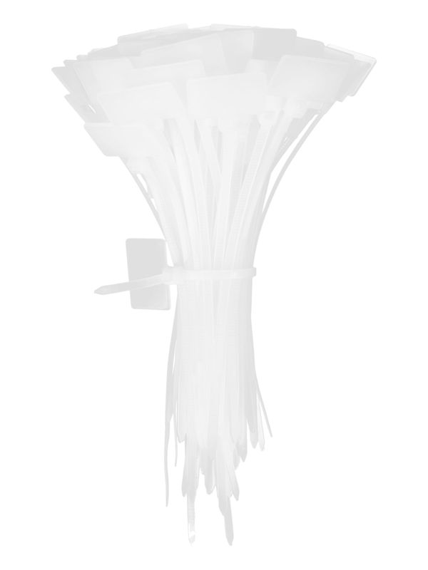 Хомут кабельный ХП1 2.5х110 нейл. бел. с таб. 20х13 — изображение 3