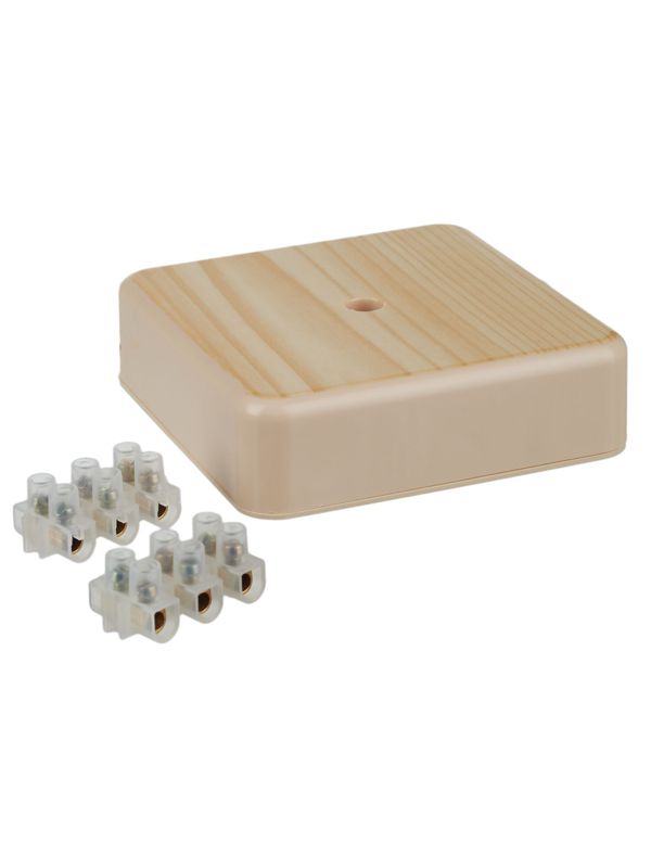 Коробка распаячная ОП 75х75х20 IP20 КМ41212-04 сосна — изображение 4