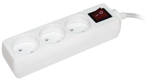 Удлинитель 3х3м без заземл. 10А IP20 УЗК 2P 250В ПВС 2х0.75 с выкл