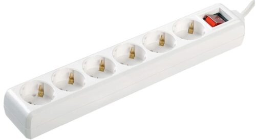 Удлинитель 6х5м с заземл. 16А IP20 У06К 2P+PE 250В 3х1 с выкл