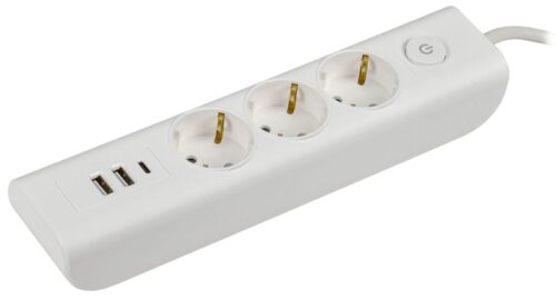 Удлинитель 3х2м с заземл. 16А 250В MODERN У03В с выкл. USBх3 ПВС 3х1 бел