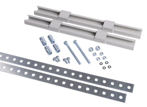 Комплект крепления металлокорпуса к столбу монтаж. полосой