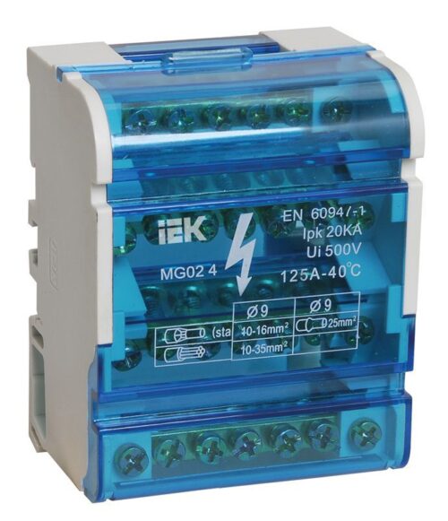 Шина на DIN-рейку в корпусе ШНК 4х7 3L+PEN