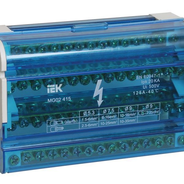 Шина на DIN-рейку в корпусе ШНК 4х15 3L+PEN