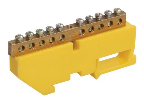 Шина PE "земля" на DIN-изол. ШНИ-6х9-10-Д-Ж