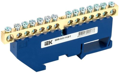 Шина нулевая на DIN-изол. ШНИ 6х9-14-Д-С