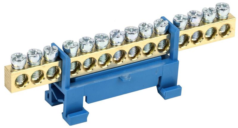 Шина нулевая на DIN-изол. "Стойка" ШНИ 6х9-14-С-С