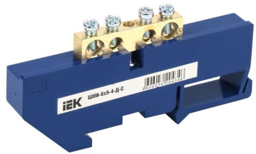 Шина нулевая на DIN-изол. ШНИ 6х9-4-Д-С