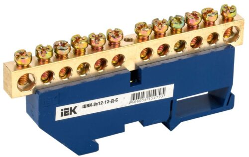 Шина нулевая на DIN-изол. ШНИ 8х12-12-Д-С