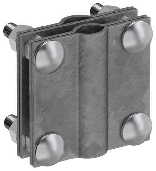 Зажим заземления с раздел. крестообразный стержень-полоса/пруток оцинк. сталь TD